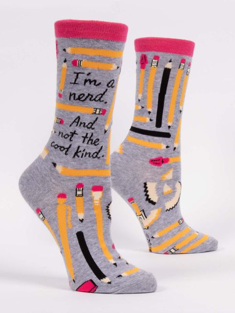 Image of I'm A Nerd And Not The Cool Kind W-Crew Socks